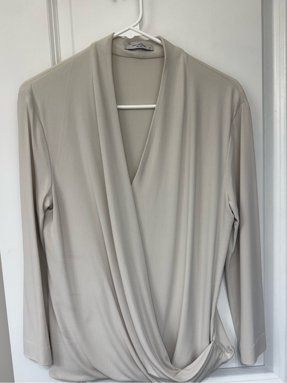 M.M. LaFleur The Deneuve wrap blouse, Size XL